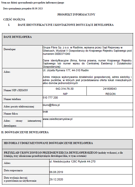 Prospekt informacyjny