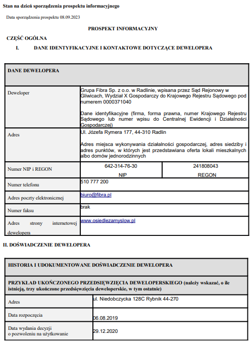 Prospekt informacyjny